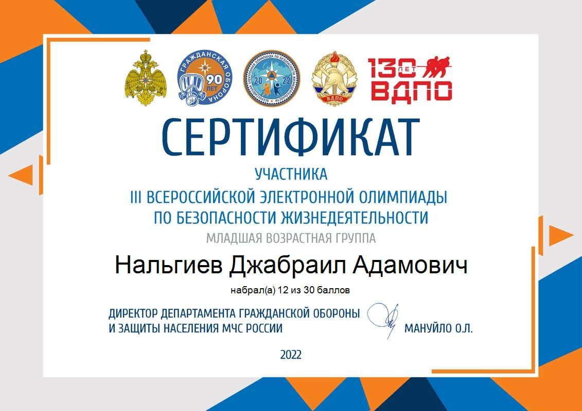 Сертификат.