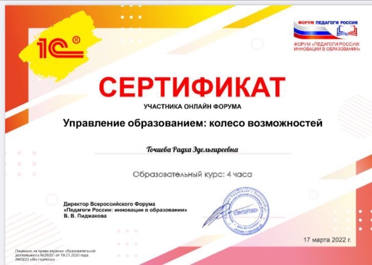 Сертификат.