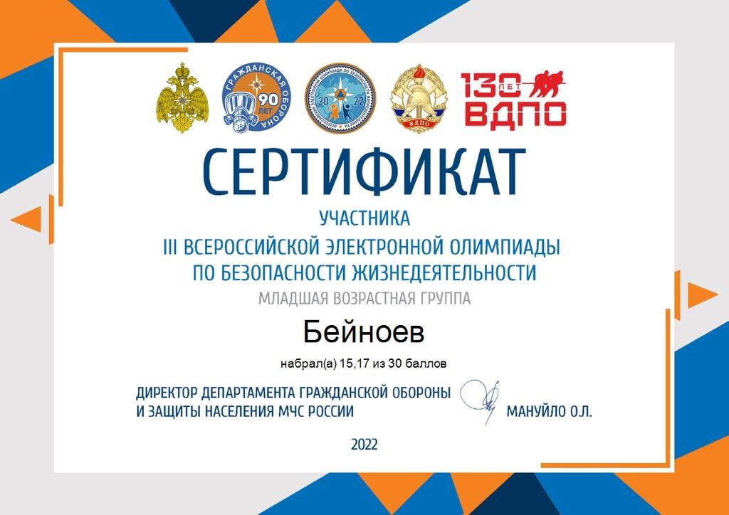 Сертификат.